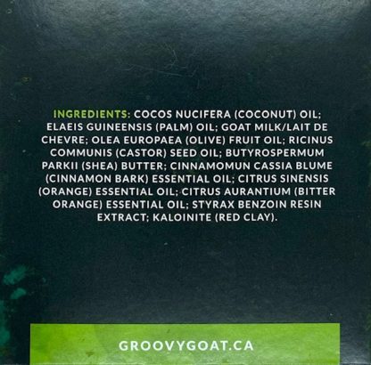 Groovy Goat shave bar ingredients list