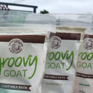 Groovy Goat bags of goat milk bath, different scents