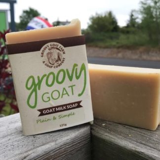 Groovy Goat plain and simple unscented soap bars outdoors