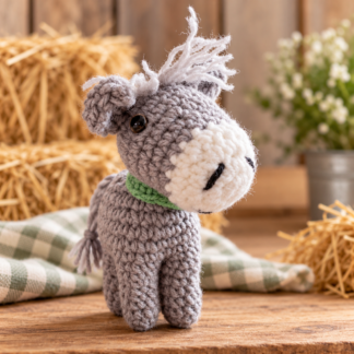 Crochet Stuffed Donkey